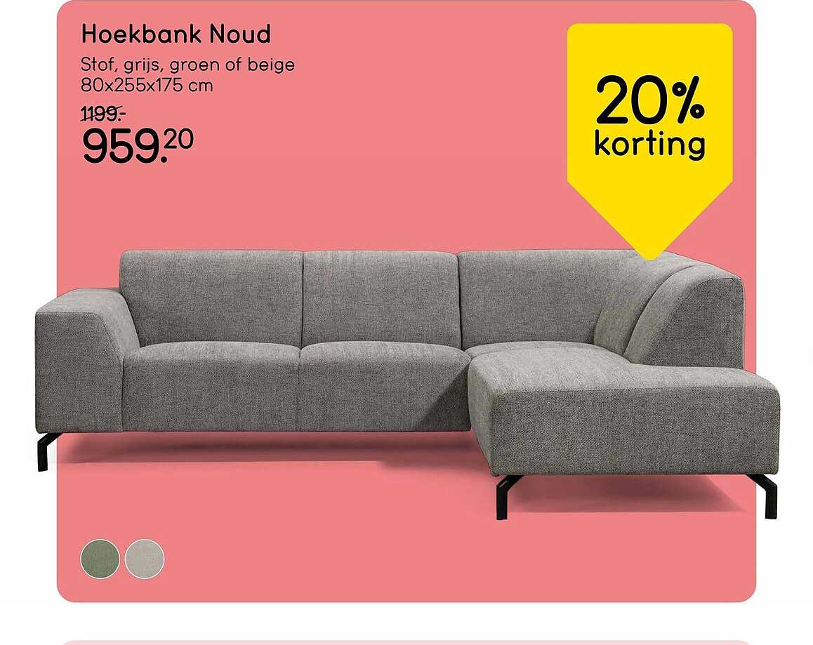 Hoekbank Noud 20% korting