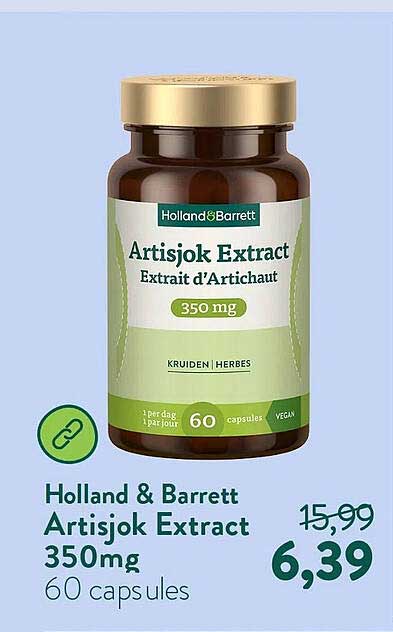 Holland & Barrett Artisjok Extract 350mg 60 capsules