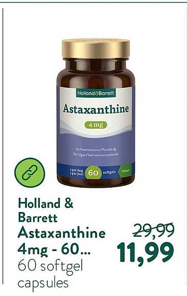 Holland & Barrett Astaxanthine 4mg - 60... 60 softgel capsules