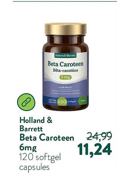 Holland & Barrett Beta Caroteen 6mg 120 softgel capsules