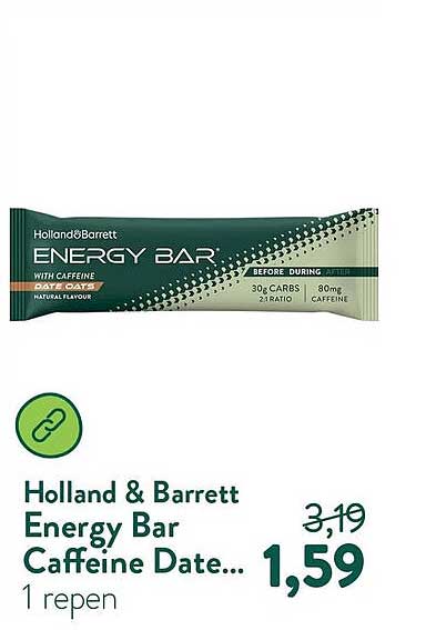 Holland & Barrett Energy Bar Caffeine Date...