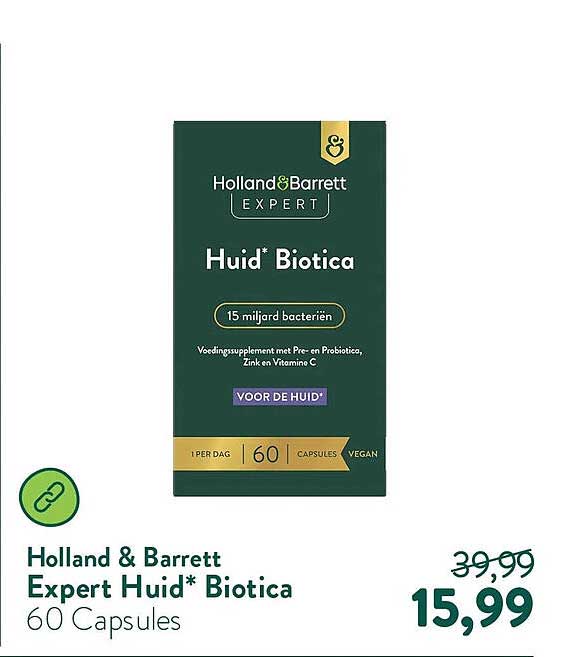 Holland & Barrett Expert Huid* Biotica 60 Capsules