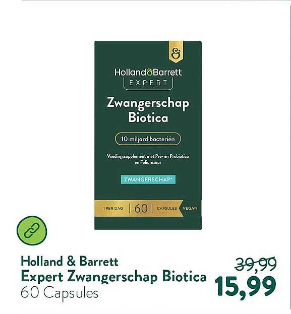 Holland & Barrett Expert Zwangerschap Biotica 60 Capsules