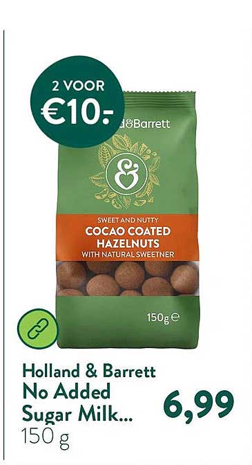 Holland & Barrett No Added Sugar Milk... 2 VOOR €10.-