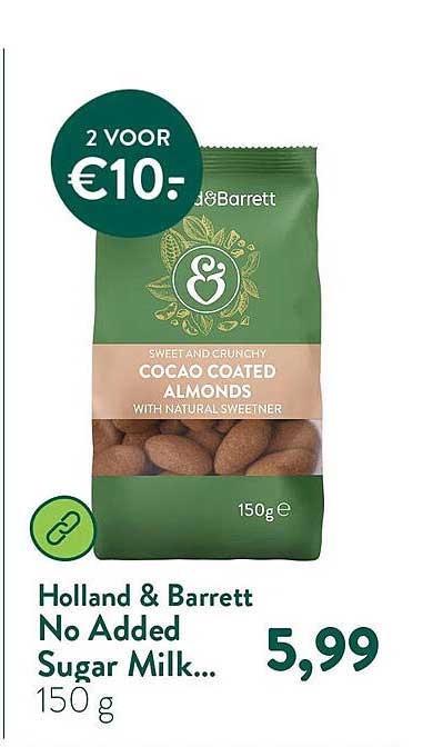 Holland & Barrett No Added Sugar Milk... 2 voor €10