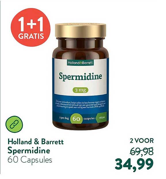 Holland & Barrett Spermidine 60 Capsules 1+1 GRATIS