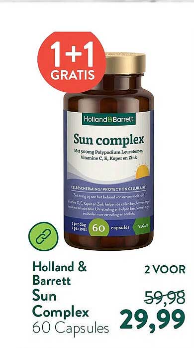 Holland & Barrett Sun Complex 60 Capsules 1+1 GRATIS