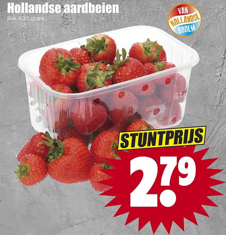 Hollandse aardbeien Bak 400 gram