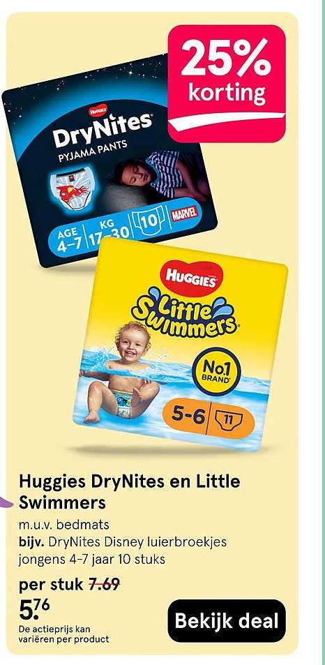 Huggies DryNites en Little Swimmers