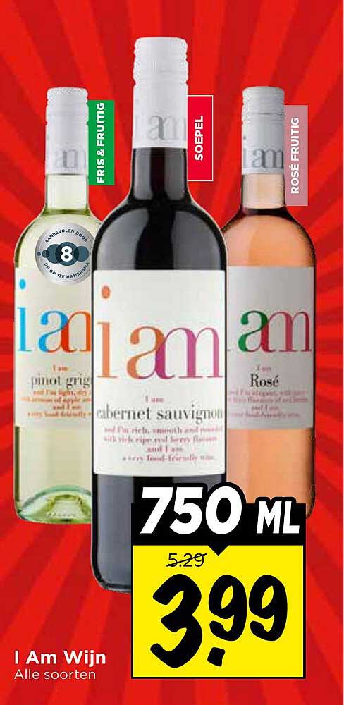 I Am Wijn Alle soorten 750 ML
