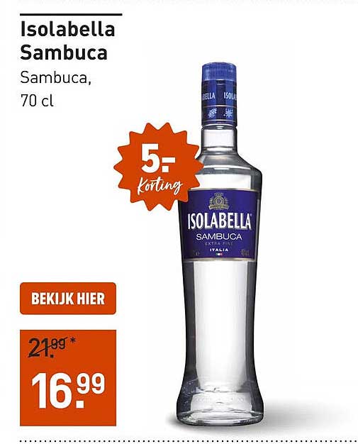 Isolabella Sambuca, Sambuca, 70 cl
