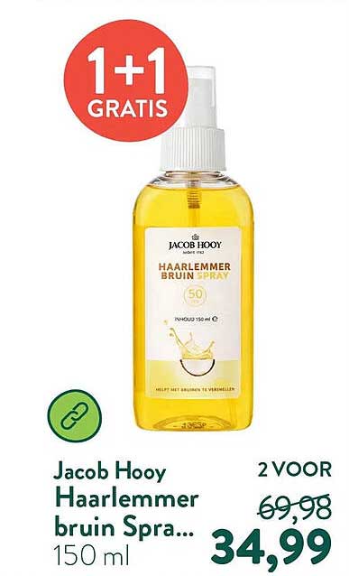 Jacob Hooy Haarlemmer bruin Spray 150 ml 1+1 GRATIS