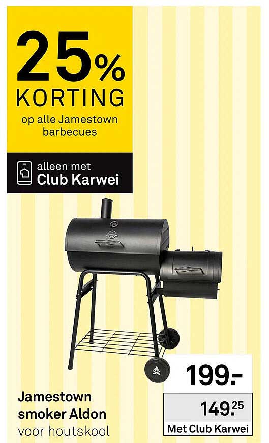 Jamestown smoker Aldon voor houtskool