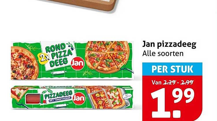 Jan pizzadeeg Alle soorten PER STUK