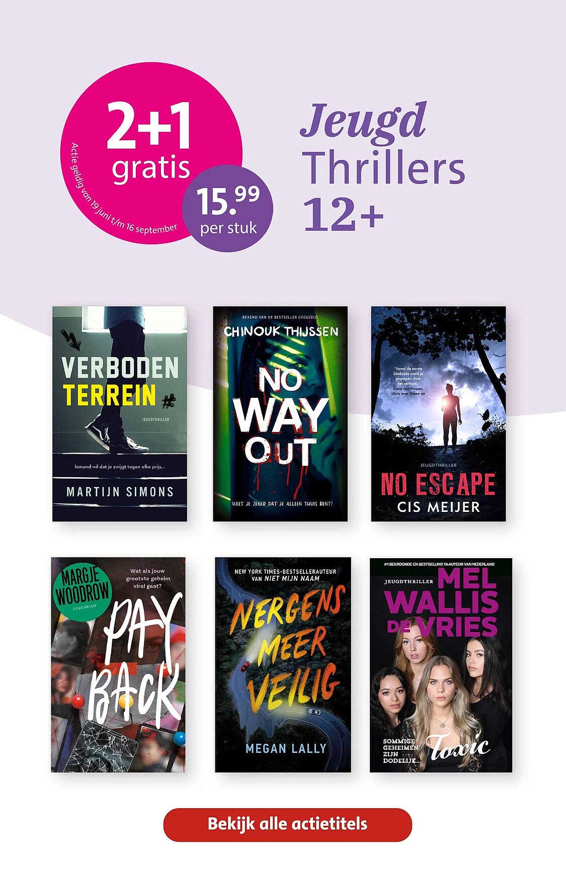 Jeugd Thrillers 12+ 2+1 gratis