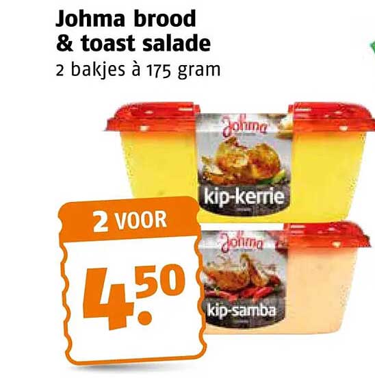 Johma brood & toast salade 2 bakjes à 175 gram