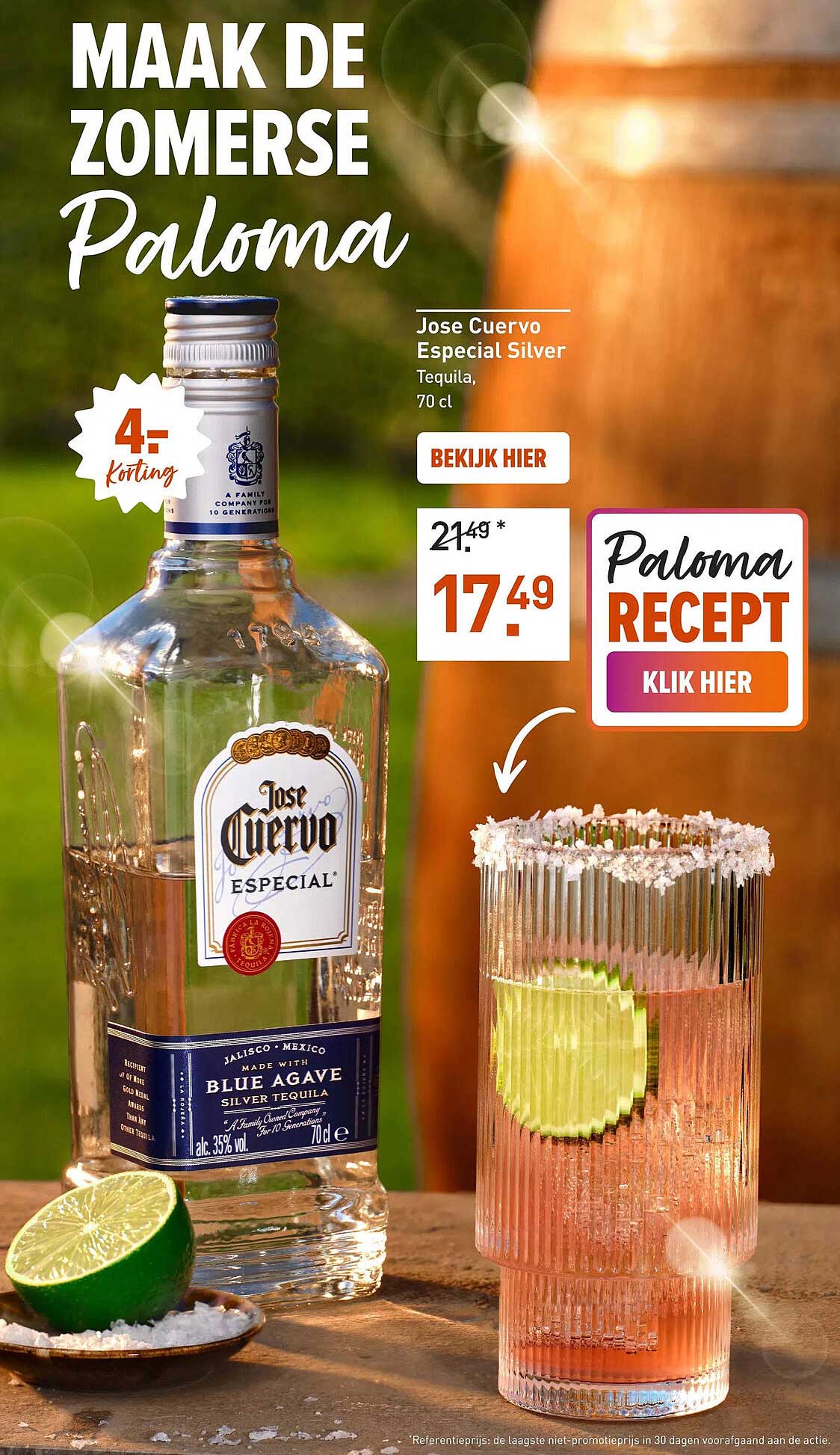 Jose Cuervo Especial Silver Tequila, 70 cl