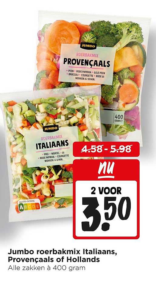 Jumbo roerbakmix Italiaans, Provençaals of Hollands