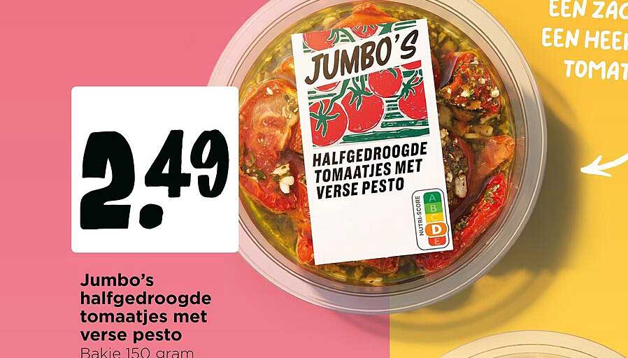 Jumbo’s halfgedroogde tomaatjes met verse pesto