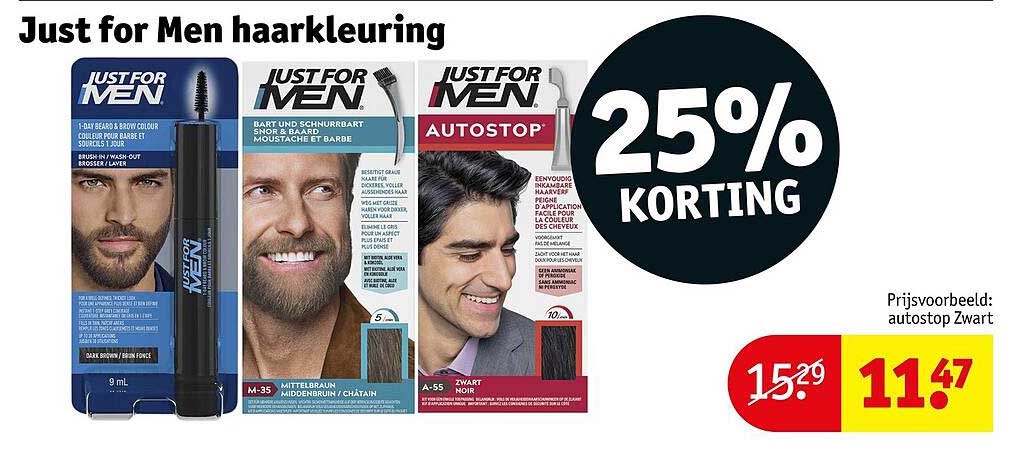 Just for Men haarkleuring 25% korting