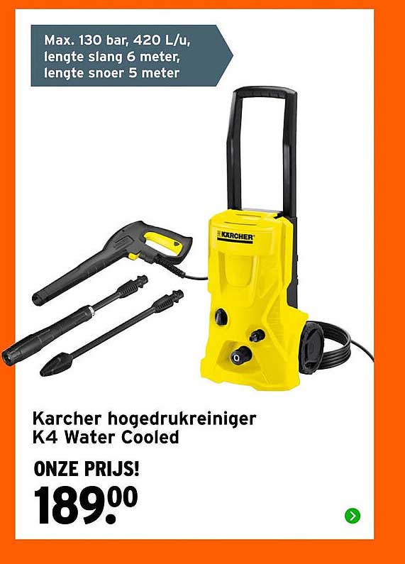 Karcher hogedrukreiniger K4 Water Cooled