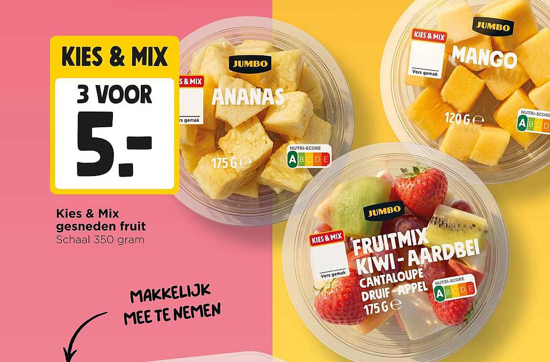 Kies & Mix gesneden fruit