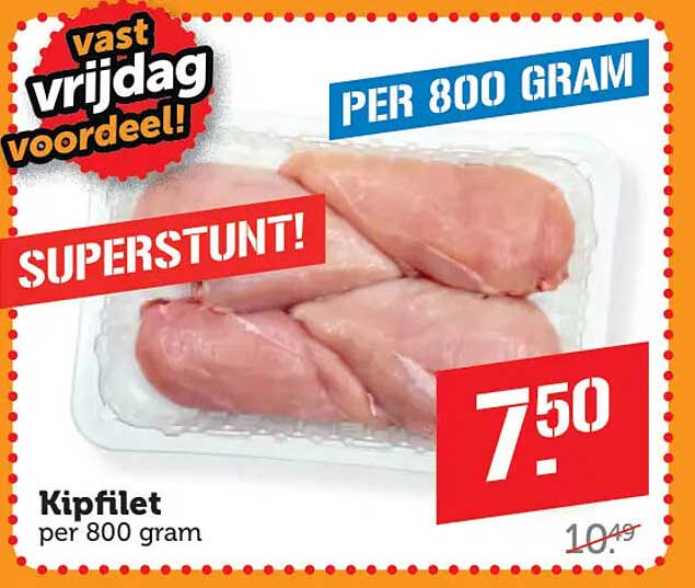 Kipfilet per 800 gram