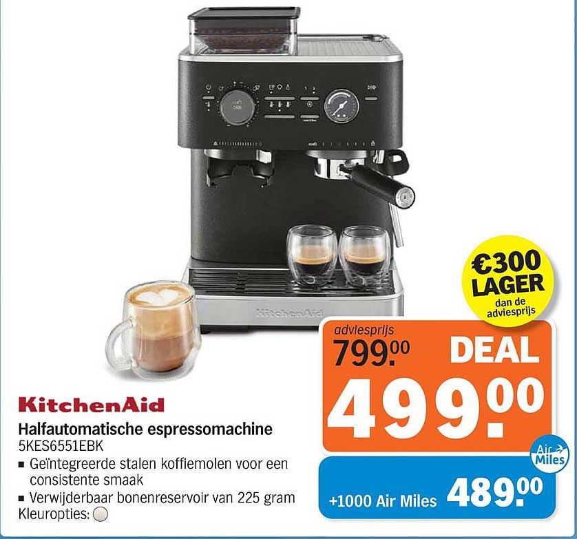 KitchenAid Halfautomatische espressomachine 5KES6551EBK