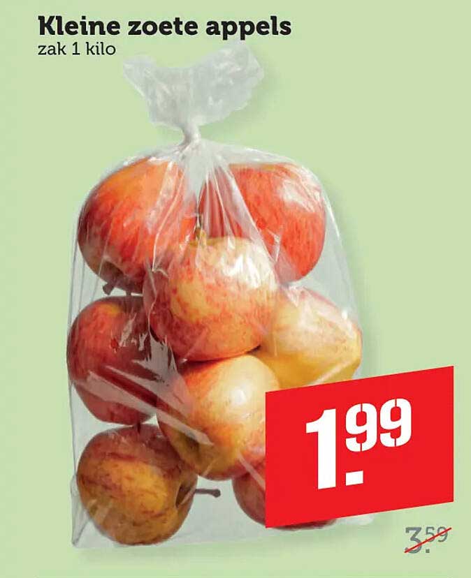 Kleine zoete appels zak 1 kilo