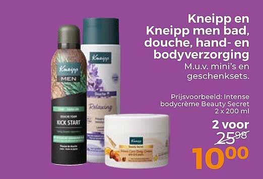 Kneipp en Kneipp men bad, douche, hand- en bodyverzorging