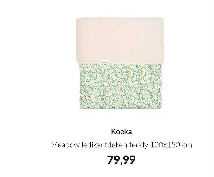 Koeka Meadow ledikantdeken teddy 100x150 cm