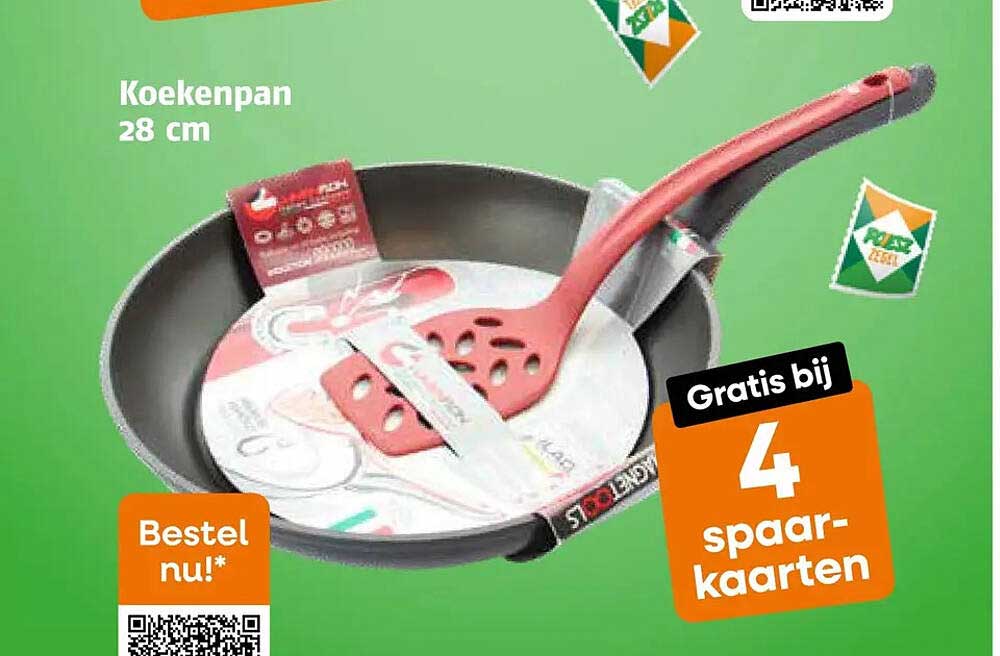Koekenpan 28 cm Gratis bij 4 spaarkaarten