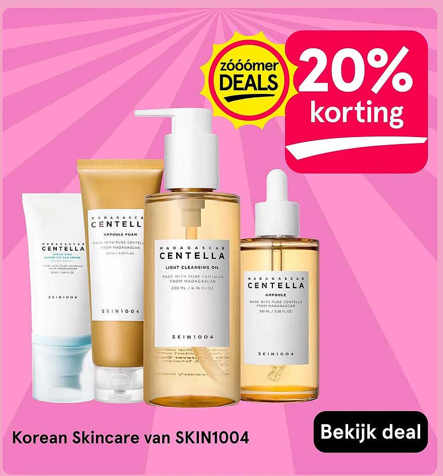 Korean Skincare van SKIN1004 20% korting