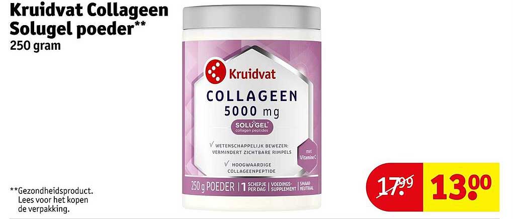 Kruidvat Collageen Solugel poeder** 250 gram