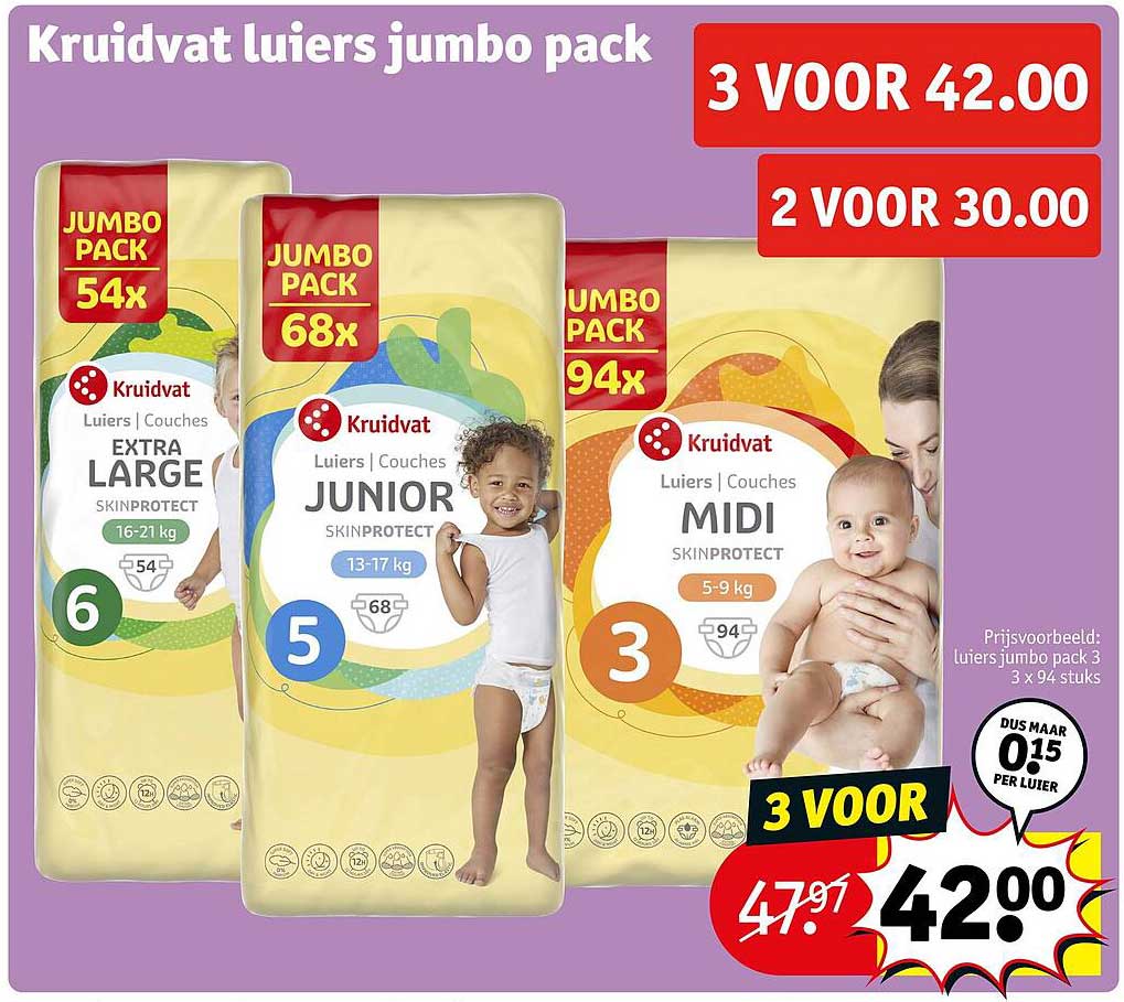 Kruidvat luiers jumbo pack