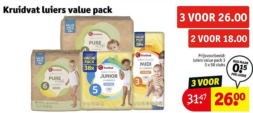 Kruidvat luiers value pack