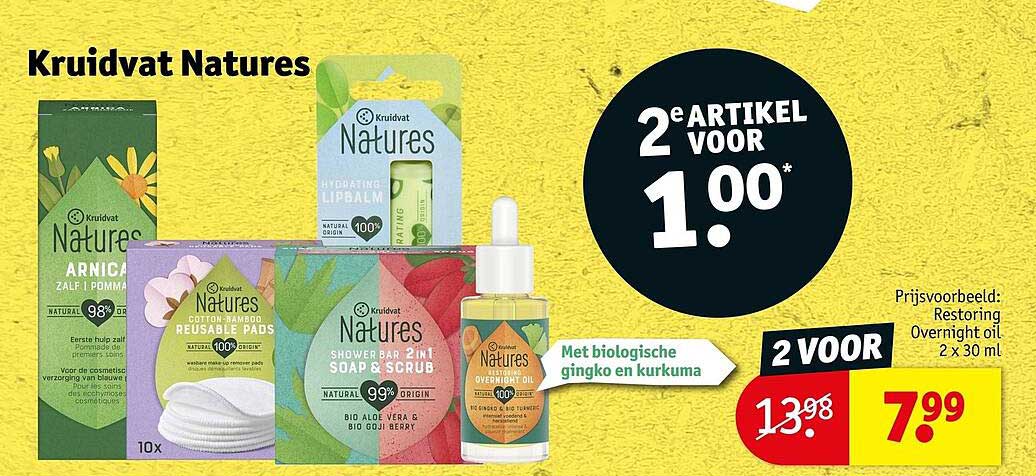 Kruidvat Natures 2e ARTIKEL VOOR 1.00*