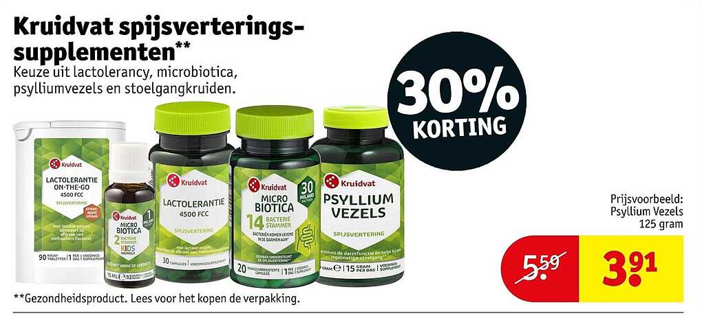 Kruidvat spijsverterings-supplementen