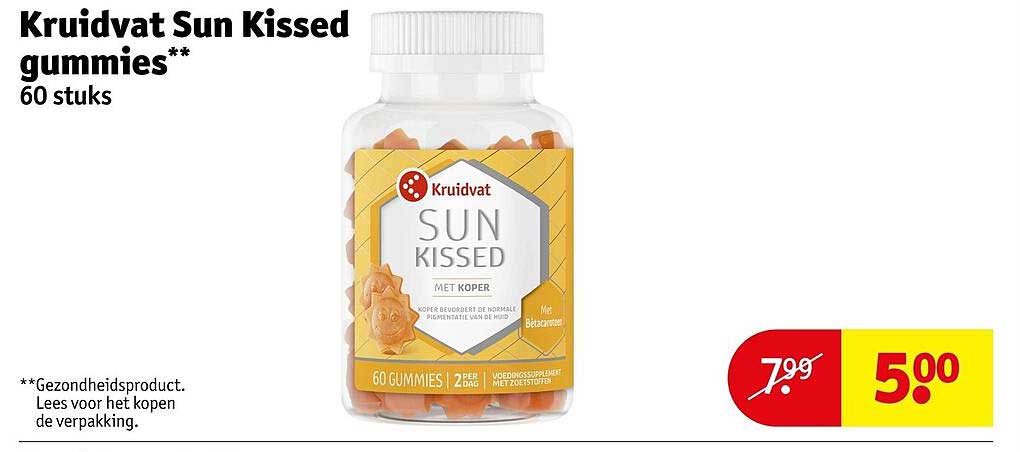 Kruidvat Sun Kissed gummies** 60 stuks