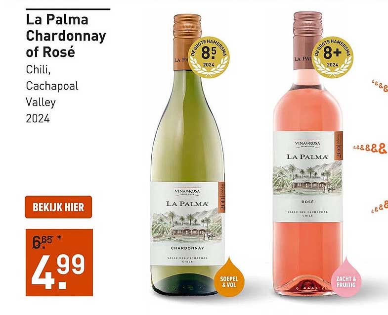La Palma Chardonnay of Rosé Chili, Cachapoal Valley 2024