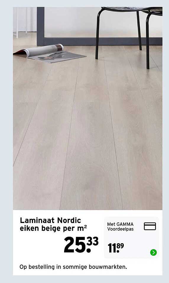 Laminaat Nordic eiken beige per m²
