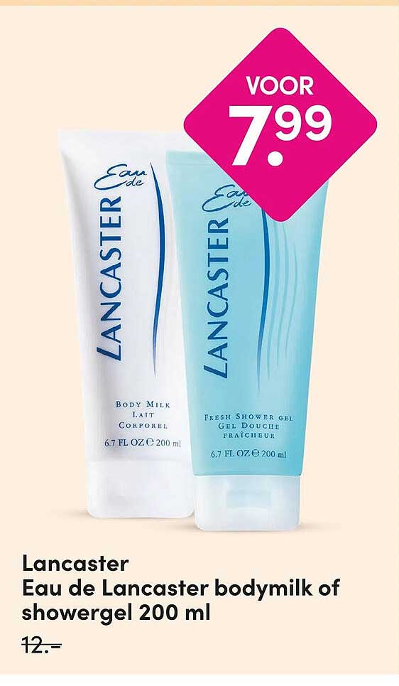 Lancaster Eau de Lancaster bodymilk of showergel 200 ml