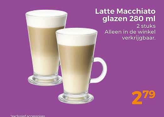 Latte Macchiato glazen 280 ml