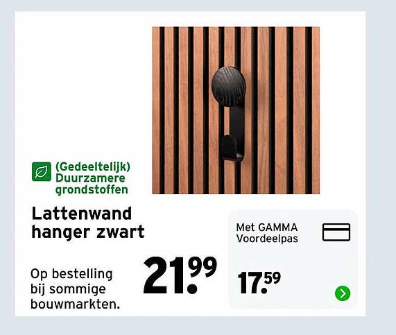 Lattenwand hanger zwart