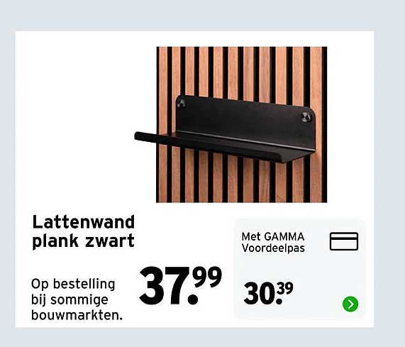 Lattenwand plank zwart