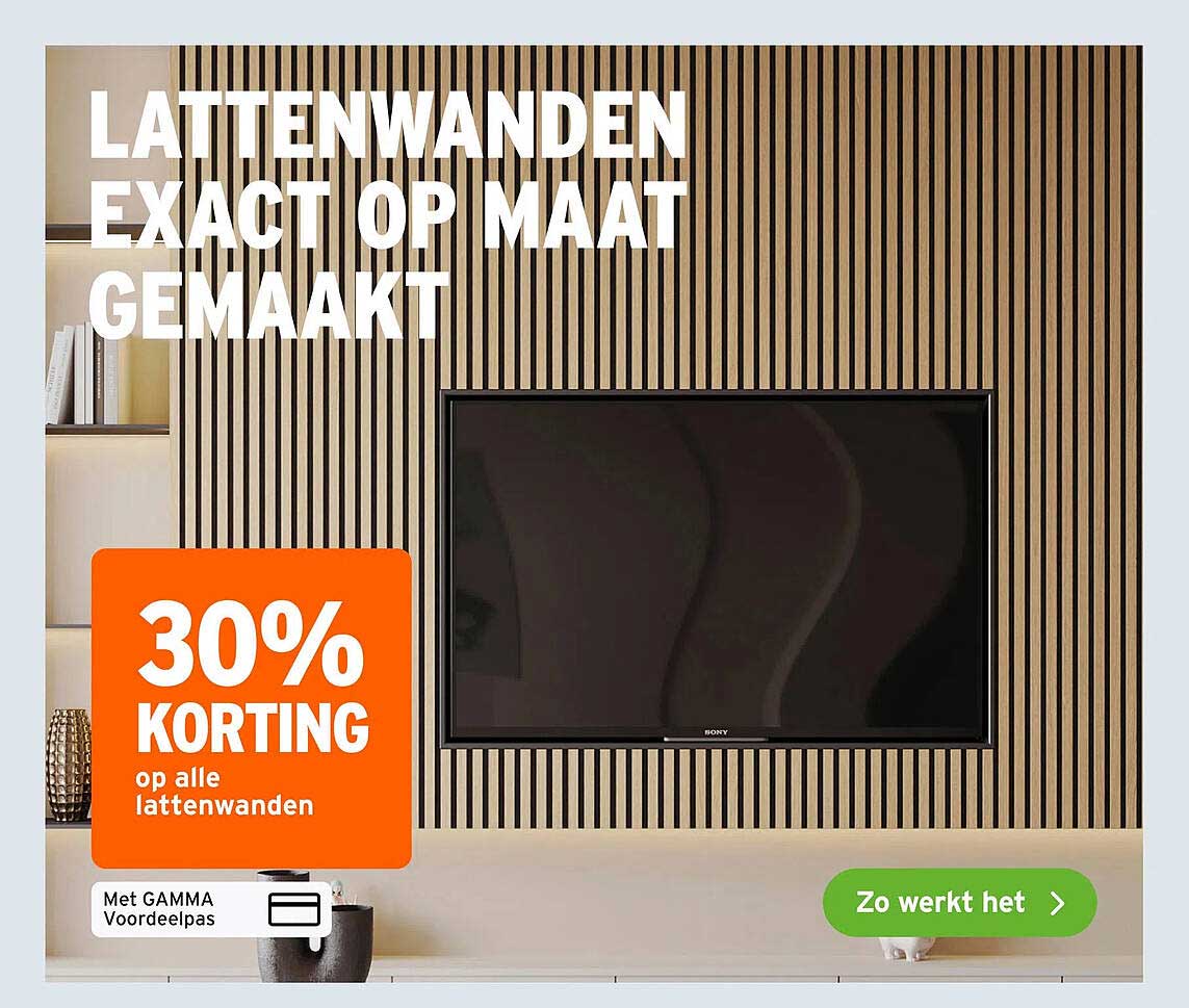LATTENWANDEN EXACT OP MAAT GEMAAKT 30% KORTING op alle lattenwanden
