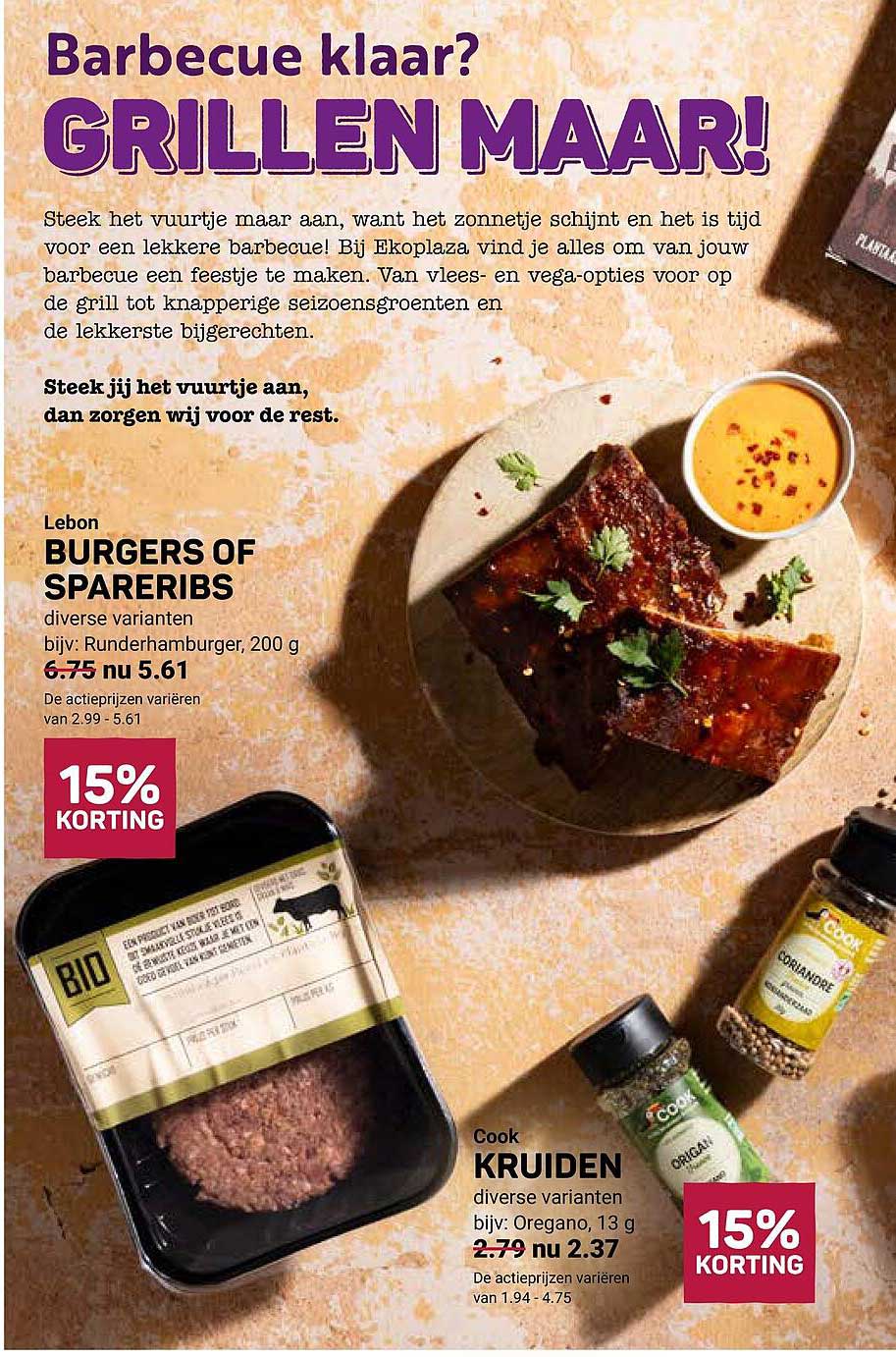Lebon BURGERS OF SPARERIBS diverse varianten 15% KORTING