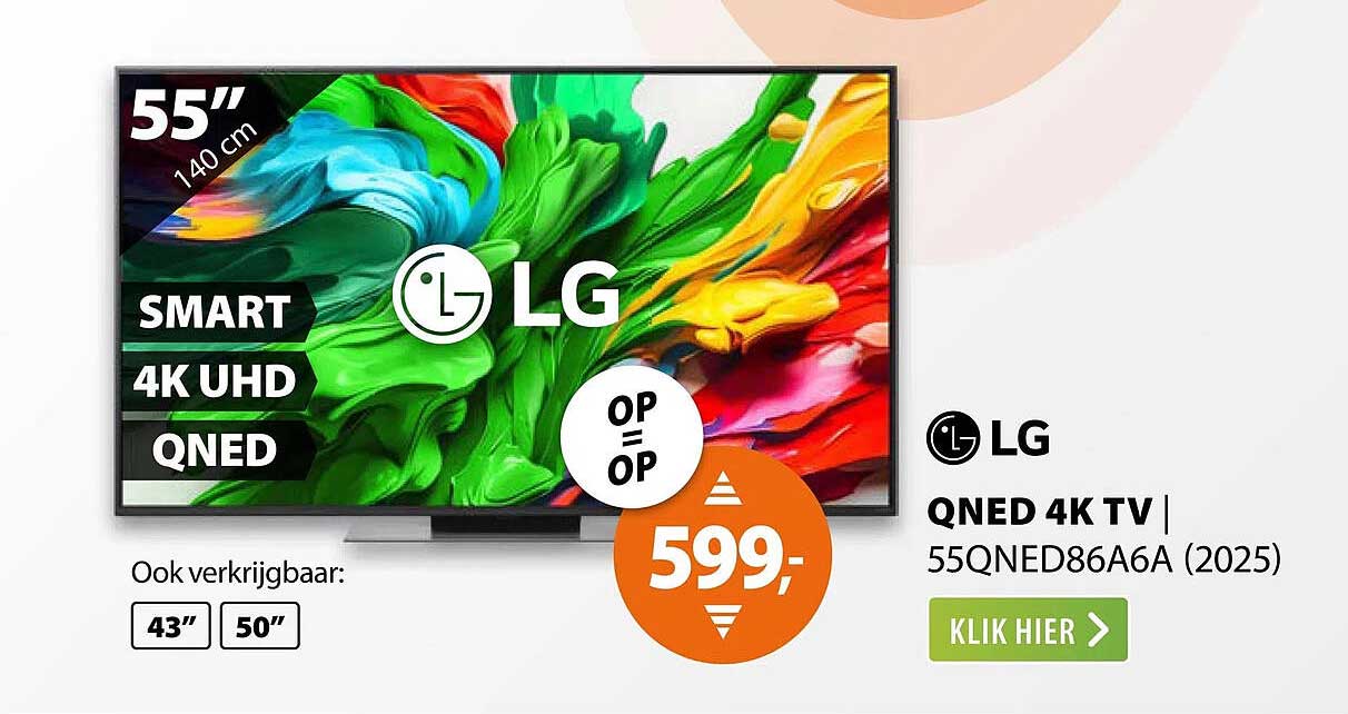 LG QNED 4K TV 55QNED86A6A (2025)