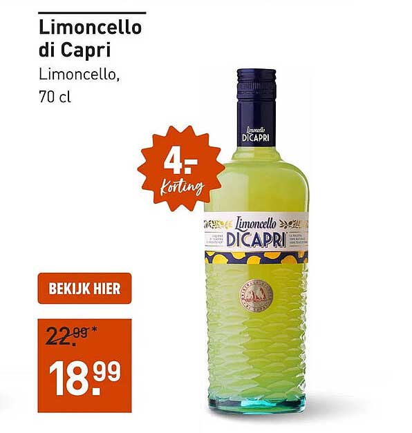 Limoncello di Capri Limoncello, 70 cl 4,- korting