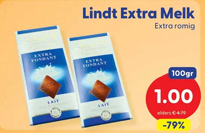 Lindt Extra Melk Extra romig